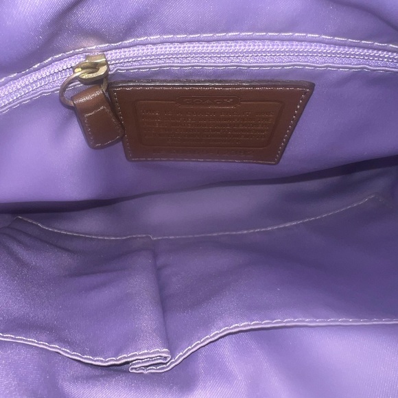 Coach Bleeker Signature Buckle Flap Gold Metallic and Brown Signature Bag - Picture 7 of 15